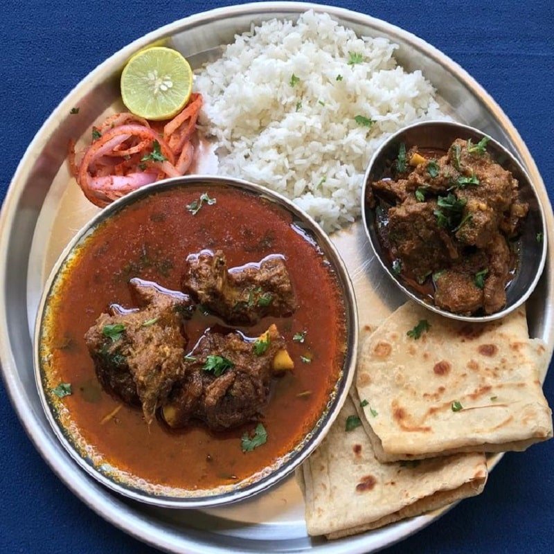 Mutton thali (4 pc)