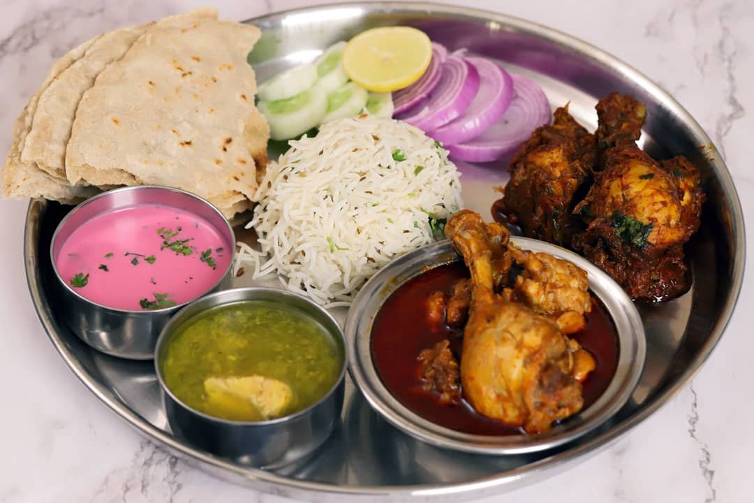 Chicken Thali ( 2 pc)