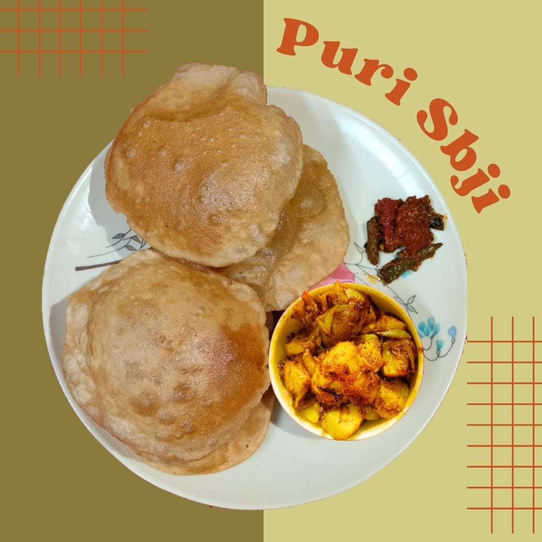 5 Poori with Dry Aloo Sabji