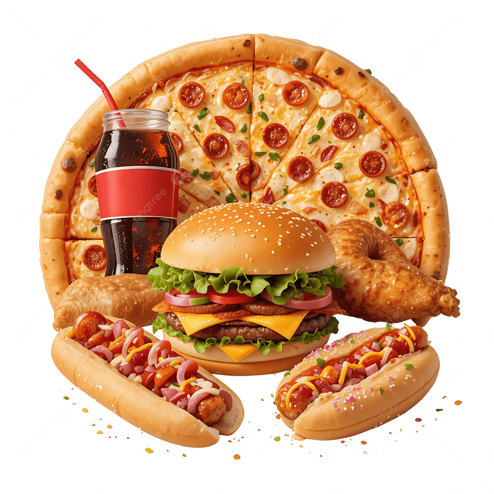 1 Small Pizza + 2 C-Burger + Fry + C-Drink